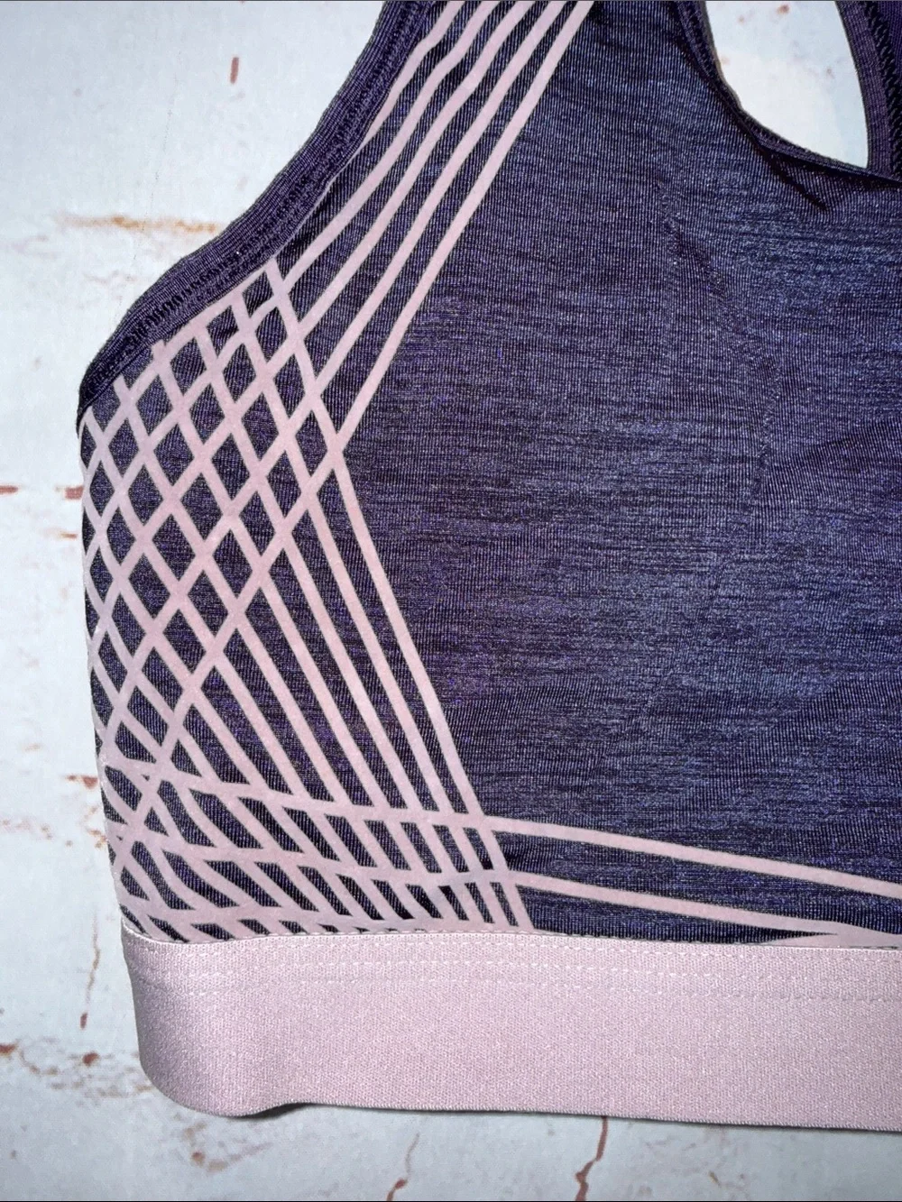 Nike pro hyper classic Purple Sports Bra racer back large dri fit pullover gym